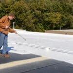 Metal roof restoration in Kaleva, MI.